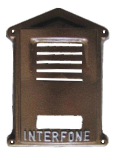 Protetor Interfone Caixa Alumínio Fundido N01 Ouro Craqueado