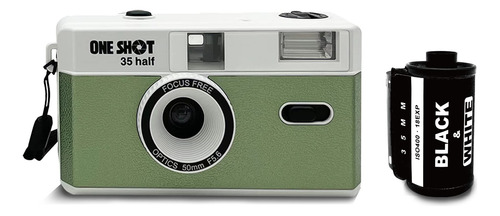 Cámara De Cine, 1 Toma Y Dispara 35 Mm Con Flash Verde