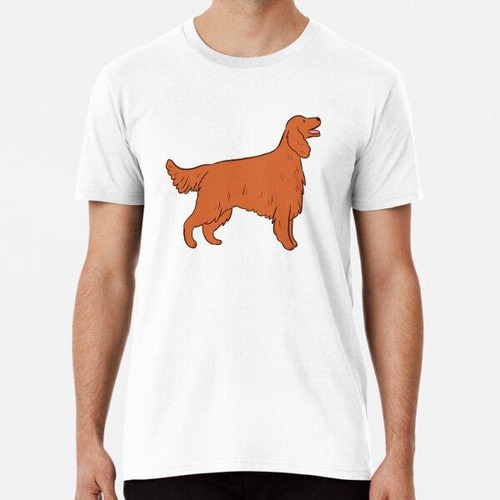 Remera Ilustración De Perro Lindo Setter Irlandés Rojo Algod