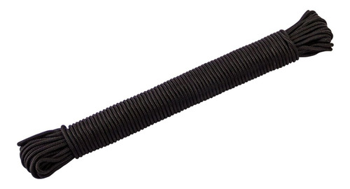 Cordel Nylon Trenzado Negro 3mm X 20m