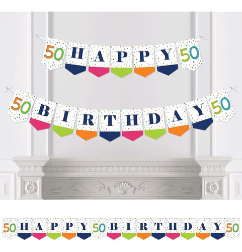 Gran Punto De La Felicidad 50 Cumpleaños - Alegre Feliz Cump