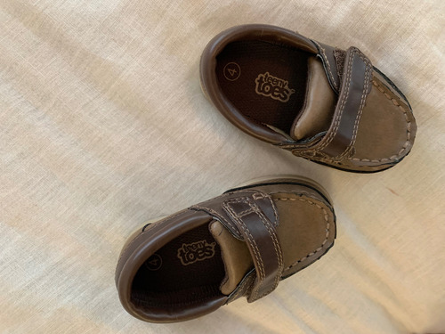 Zapatos Bebé 19 Marrones Con Velcro Impecables (Usado)
