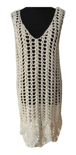 Vestido Tejido Hilo Crochet Playero Salida De Playa | MercadoLibre Vestido Tejido Hilo Crochet Playero Salida De Playa | MercadoLibre