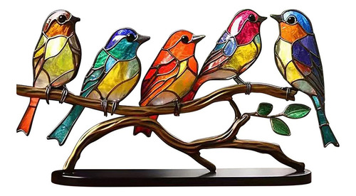 Decoración Artesanal De Metal Para Pájaros, Decoración Color