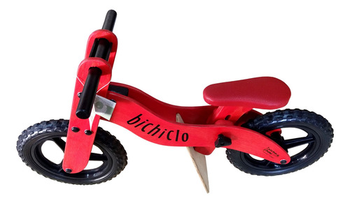 Imagem 2 de 4 de Bicicleta Infantil De Madeira Aro 12 - Bichiclo Vermelha/pr