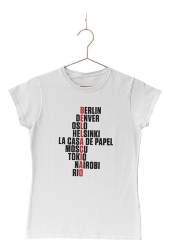 Playeras La Casa De Papel Nombres