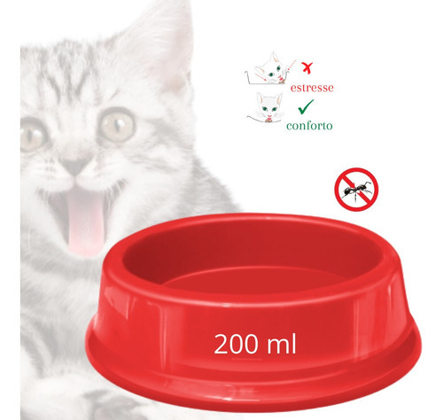 Comida para gatos Feeder Bowl, bote de agua, 200 ml, antihormigas, goma de mascar rosa