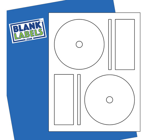 200 Etiqueta Cd Dvd Blanco Para Memorex Full Face Style Lomo