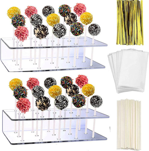 Kkobho 2 Pack Acrylic Lollipop Holder Acrylic Cake Pop Stand