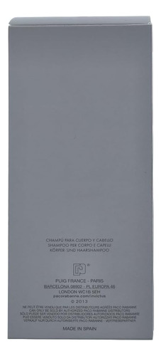 Shampoo All Over Invictus By Paco Rabanne (sem Celofán)
