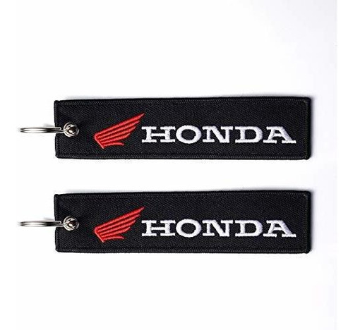 2pack Etiqueta Bordada Llavero Llavero De Honda Clave B...