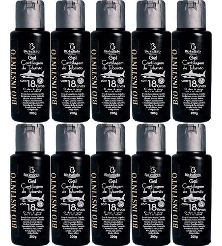Creme para corpo Bio Instinto POMADA Gel Catilagem de Tubarao com 18 Ervas en caixa de 240mL/300g