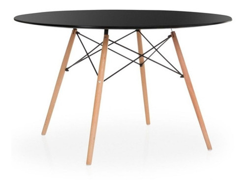 Mesa De Comedor Eames Tapa Redonda 120cm Diseño Nordico.