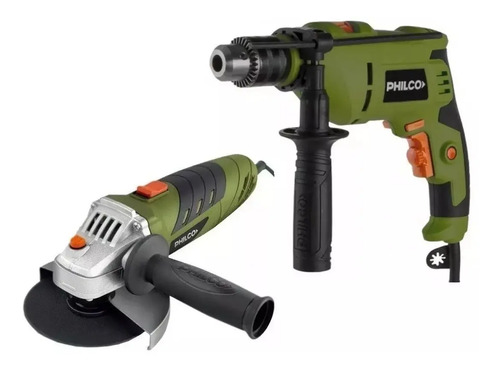 Combo Taladro 13mm + Amoladora 710w Philco Kit Pack Afilador | Envío gratis