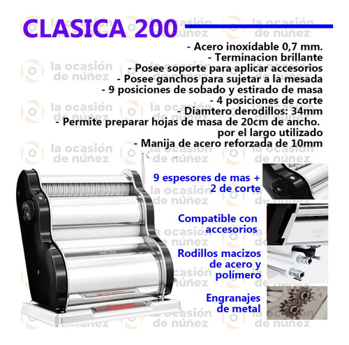 Imagen 2 de 7 de Pastalinda Fabrica De Pastas Clasica Original Fideos Masa