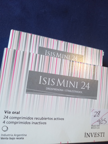 Pastillas Anticonceptivas Orales Isis Mini 2 Cajas De 28