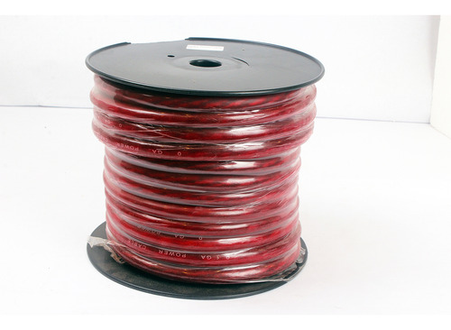 Cable #0 Car Audio Rollo De 30 Mts Rojo