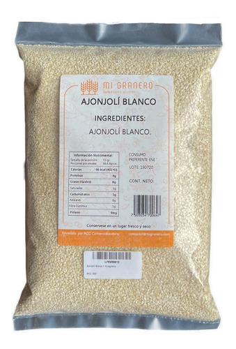 Ajonjolí Blanco 1 Kilogramo 