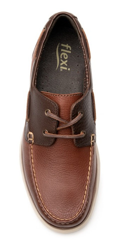 Imagen 5 de 6 de Zapato Flexi Para Hombre Estilo 403604 Tan