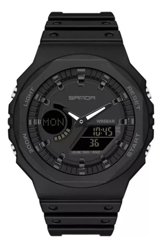 Reloj Sanda 6016 G Negro Digital Para Hombre Original 