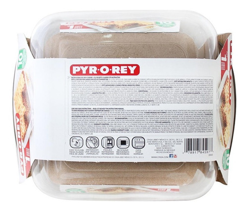 Imagen 4 de 5 de Bandeja Vidrio Templado 1.6 Lts. Pyr-o-rey