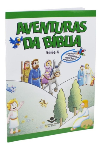 Kit 4 Livros Aventuras Da Bíblia Com Desenhos Para Colorir
