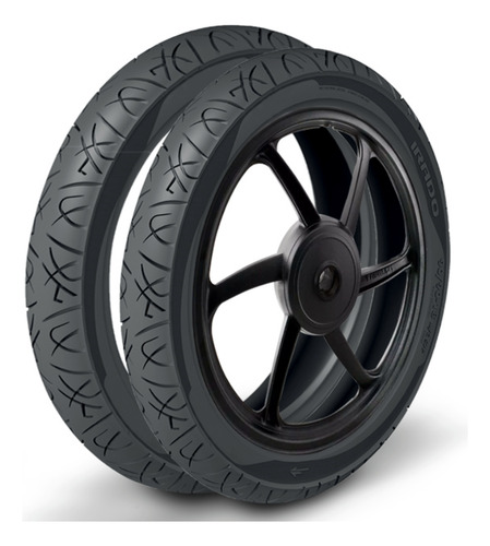 Kit 2 Pneus Para Factor Fazer Ybr 80/100-18 + 90/90-18 Irado