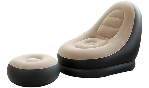 Sofá Inflable Con Mini Puff Para Pies