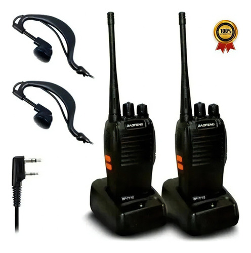 Radio Comunicador Walk Talk Baofeng Bf 777s Pronta Bandas De Freqüência Uhf 400-470 Mhz Cor Preto