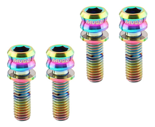 4 Piezas De Tornillos De Titanio Para M5 15 Multicolor