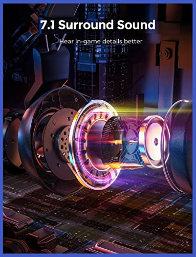 Auriculares Para Juegos Pc, Micrófono Giratorio 360 Con Can