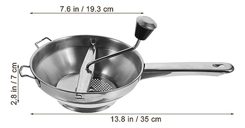 Molinillo De Alimentos De Acero Inoxidable Housoutil Con Man