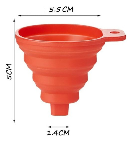 Embudo Plegable De Silicona Para Líquido Antiderrame 4piezas