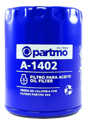Filtro De Aceite Partmo A-1402 Rosca M20 X 1.5 Corsa, Honda 