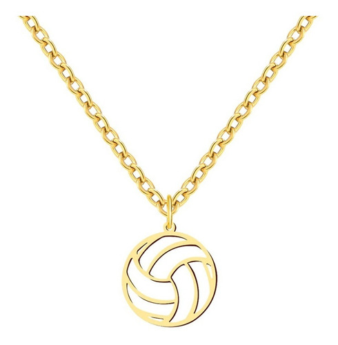 Collar De Pelota De Voley De Acero Inoxidable Mujer O Niña 