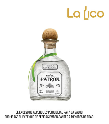 Tequila Patron Silver 750ml - mL a $391