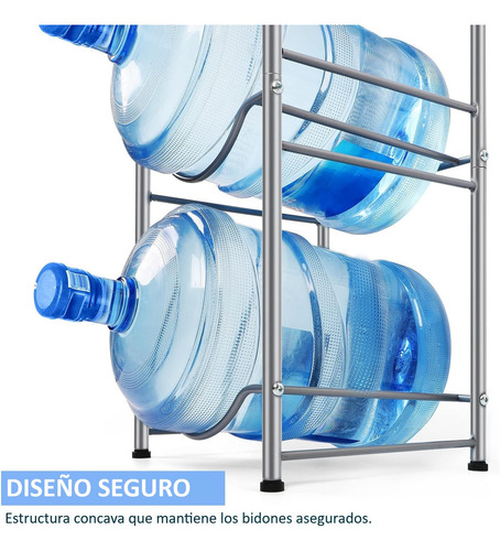Rack Estante Organizador Para 3 Botellones Bidones De Agua 20 Litros Wakeshome