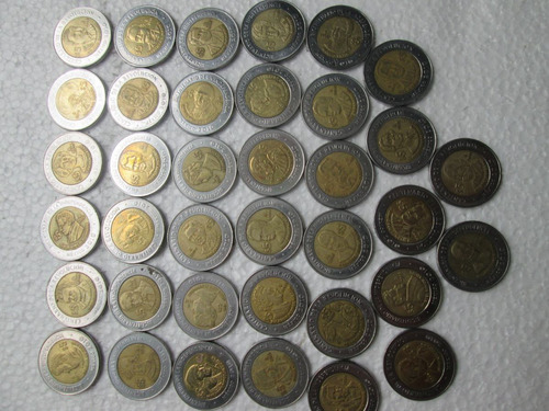 Coleccion 37 Monedas 5 Pesos Conmemorativas 2010 Usadas