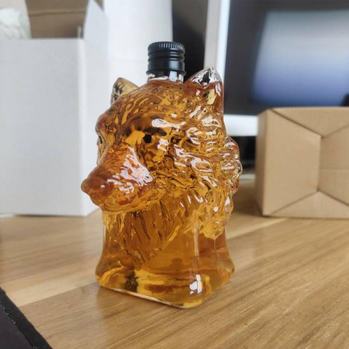 Botella De Whisky Wolf Head Wine Cup Aesthetic Collectible W