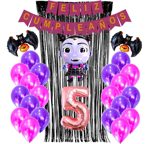 Combo Kit Deco Fiesta Globos Vampirina N° 2