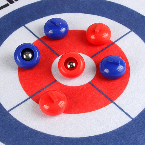 L Juego De Curling Diversión Niños Interacción Primer Juego