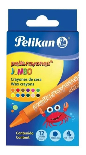 Crayola Pelikan Crayon Jumbo Redondo X 12 Unidades