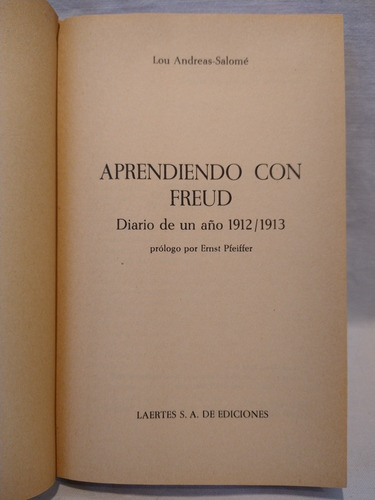 LOU-ANDREAS SALOME LAERTES Aprendiendo con Freud 