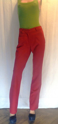 Pantalon Mujer Bordó Talle S Contorno Cadera 94 Cm (Usado)