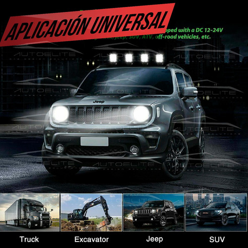 Imagen 8 de 10 de 2 Faros Led Cree Barra 9 Led 27w Cuadrados Jeep 4x4 Off Road