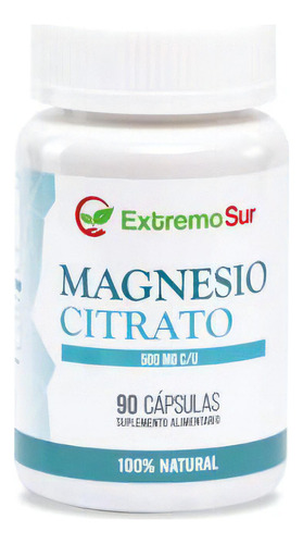 Suplemento en cápsula Extremo Sur  Citrato de Magnesio en pote de 45g 90 un