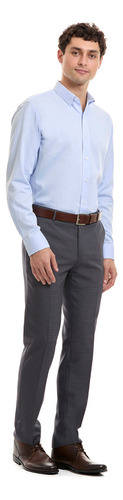 Camisa Lisa Hombre Formal Cuello Varilla Slim Vittorio Forti