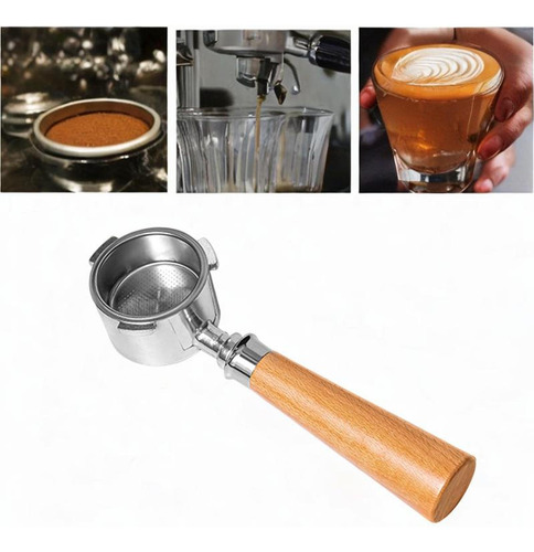 Mango Ergonómico De Portafilter De Portafilter De 51 Madera