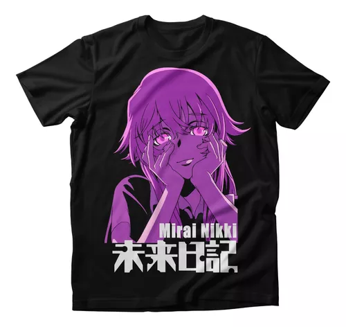 Camiseta Mirai Nikki Anime Yuno Aru Blusa Camisa Promoção