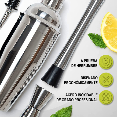 7 Piezas Shaker Cocktail Bar Set Kit | Utensilios De Bar De